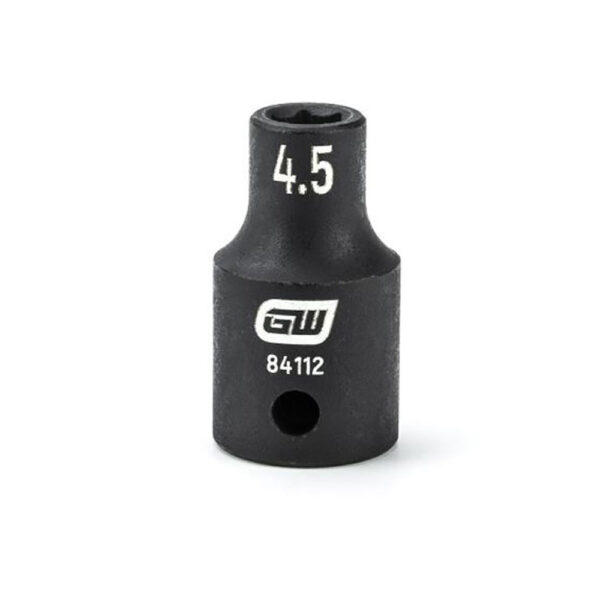 84112 GearWrench 1/4'' Drive 6 Point Standard Impact Metric Socket 4.5mm