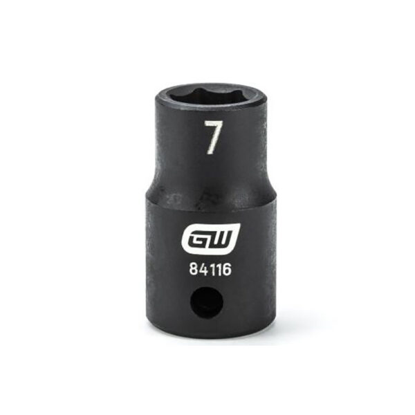 84116 GearWrench 1/4'' Drive 6 Point Standard Impact Metric Socket 7mm