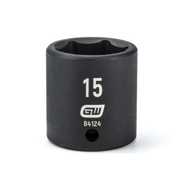 84124 GearWrench 1/4'' Drive 6 Point Standard Impact Metric Socket 15mm