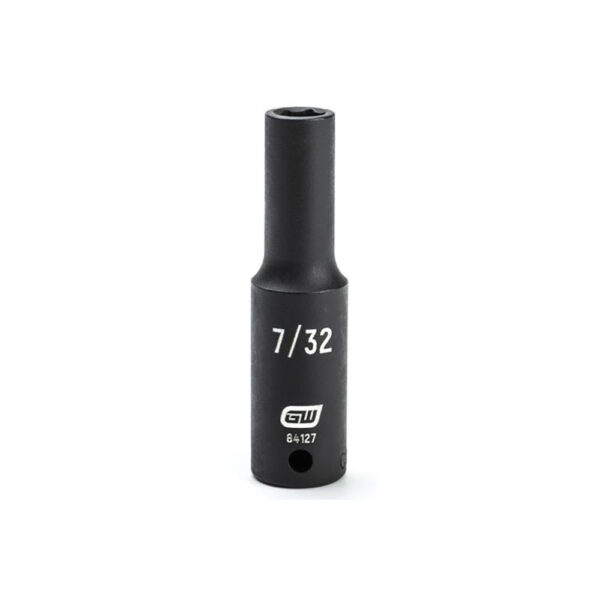 84127 GearWrench 1/4'' Drive 6 Point Deep Impact SAE Socket 7/32''