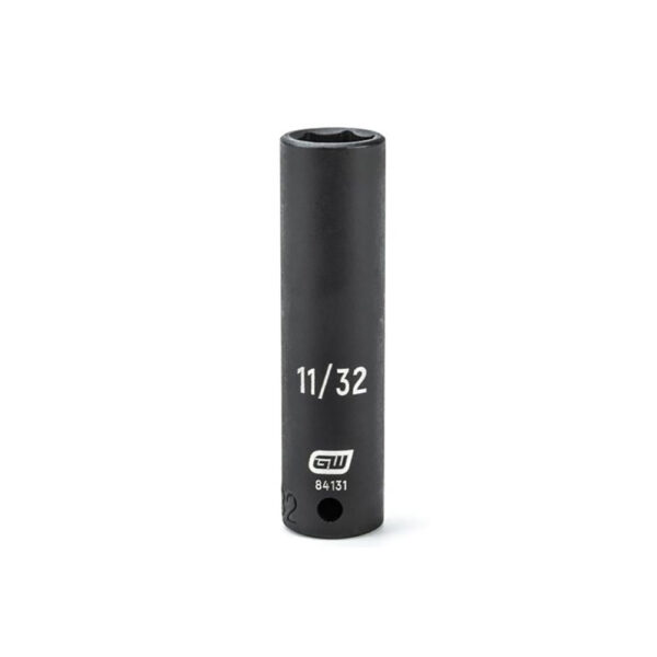 84131 GearWrench 1/4'' Drive 6 Point Deep Impact SAE Socket 11/32''