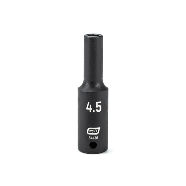 84138 GearWrench 1/4'' Drive 6 Point Deep Impact Metric Socket 4.5mm