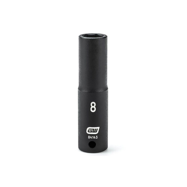 84143 GearWrench 1/4'' Drive 6 Point Deep Impact Metric Socket 8mm