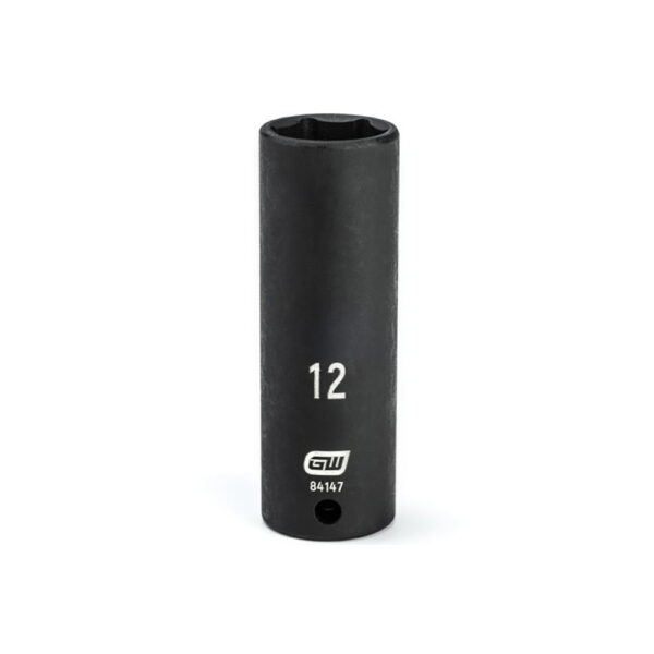 84147 GearWrench 1/4'' Drive 6 Point Deep Impact Metric Socket 12mm