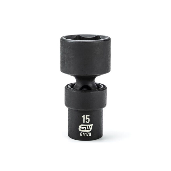 84170 GearWrench 1/4'' Drive 6 Point Standard Universal Impact Metric Socket 15mm