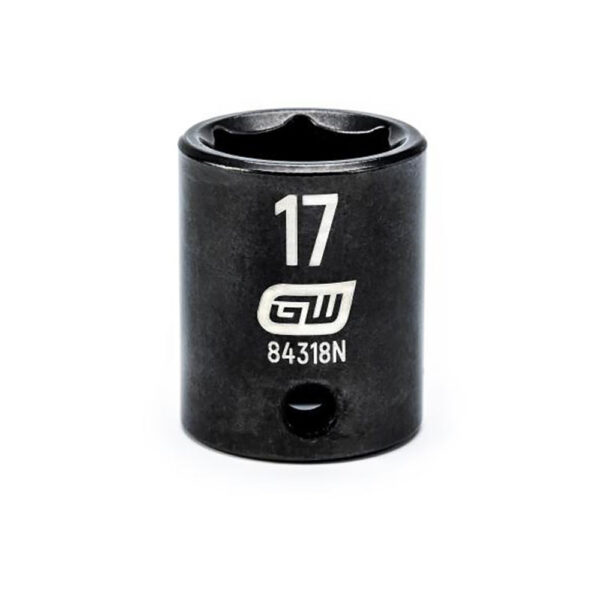 84318N GearWrench 3/8'' Drive 6 Point Standard Impact Metric Socket 17mm