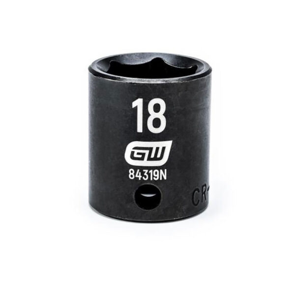 84319N GearWrench 3/8'' Drive 6 Point Standard Impact Metric Socket 18mm