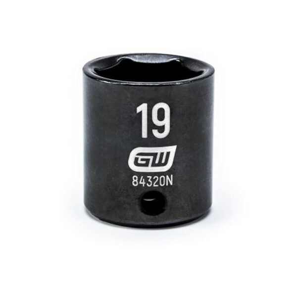 84320N GearWrench 3/8'' Drive 6 Point Standard Impact Metric Socket 19mm