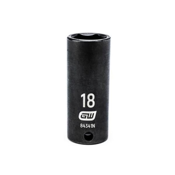 84341N GearWrench 3/8'' Drive 6 Point Deep Impact Metric Socket 18mm
