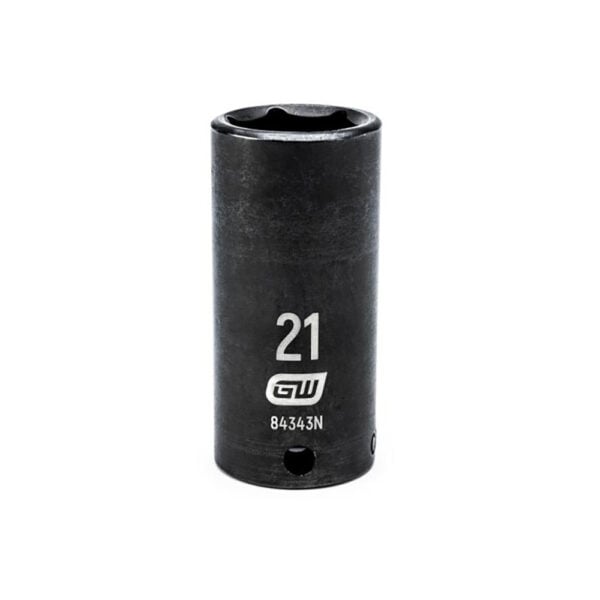 84343N GearWrench 3/8'' Drive 6 Point Deep Impact Metric Socket 21mm