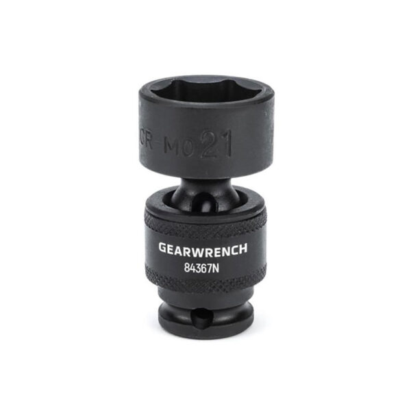 84367N GearWrench 3/8'' Drive 6 Point Standard Universal Impact Metric Socket 21mm