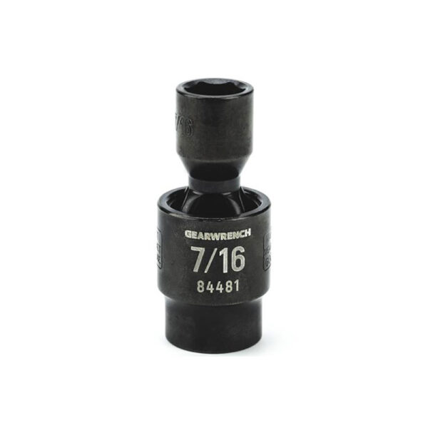 84481 GearWrench 3/8'' Drive 6 Point Standard X-Core Pinless Impact Universal SAE Socket 7/16''
