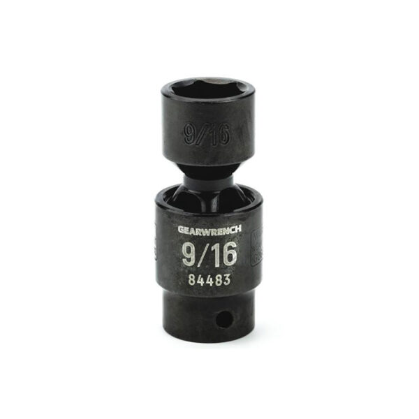 84483 GearWrench 3/8'' Drive 6 Point Standard X-Core Pinless Impact Universal SAE Socket 9/16''