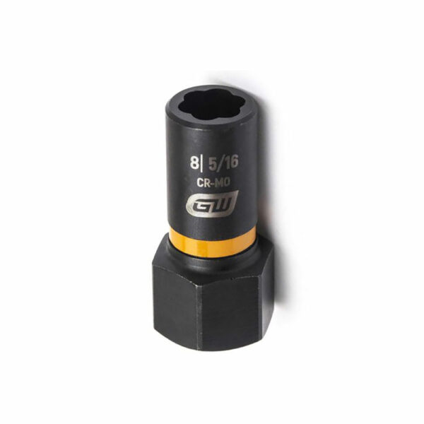 84755 GearWrench 1/4'' Drive Bolt Biter Impact Extraction Socket 8mm [5/16'']