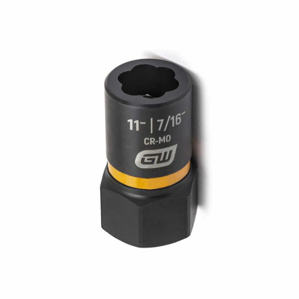 84760 GearWrench 3/8'' Drive Bolt Biter Impact Extraction Socket 11- mm [7/16-'']