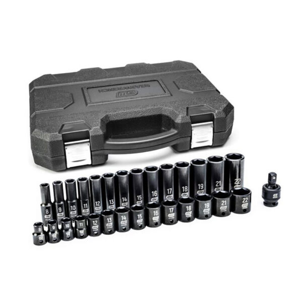 84925N GearWrench 29pc 3/8'' Drive 6 Point Standard & Deep Impact Metric Socket Set