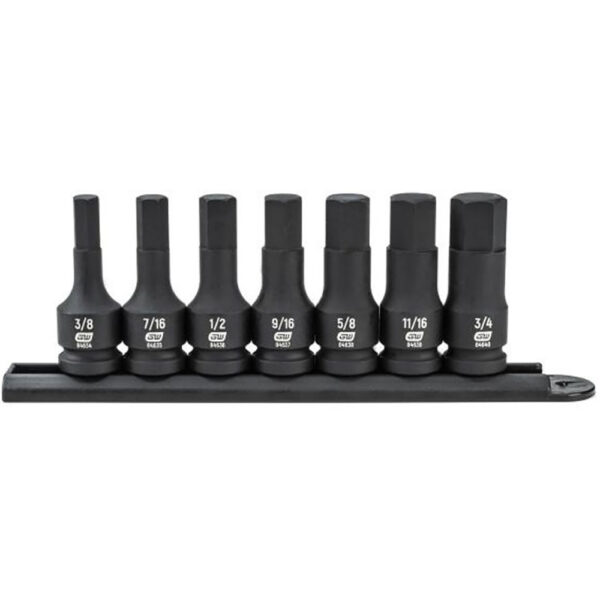 84941 GearWrench 7pc 1/2'' Drive Hex Bit Impact SAE Socket Set