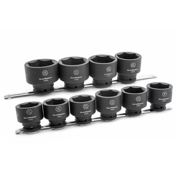 84998 GearWrench 10pc 3/4'' Drive 6 Point Standard Impact SAE Socket Set