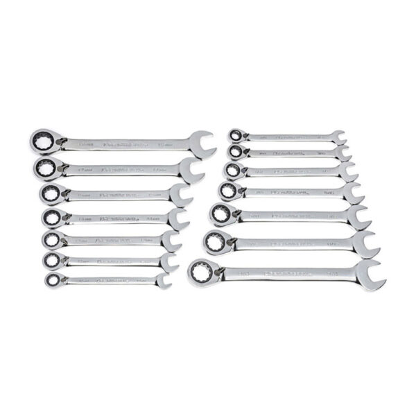 85142 GearWrench 14PC 72-Tooth 12 Point Reversible Ratcheting Combination SAE/Metric Wrench Set