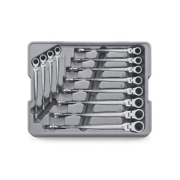 85288 GearWrench 12PC 72-Tooth 12 Point XL X-Beam Flex Head Ratcheting Metric Combination Wrench Set