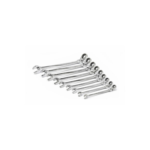 85298 GearWrench 9PC 72-Tooth 12 Point XL X-Beam Flex Head Ratcheting Combination SAE Wrench Set