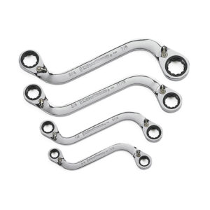 GearWrench 72-Tooth 12 Point Reversible S-Shape Double Box Ratcheting Wrenches