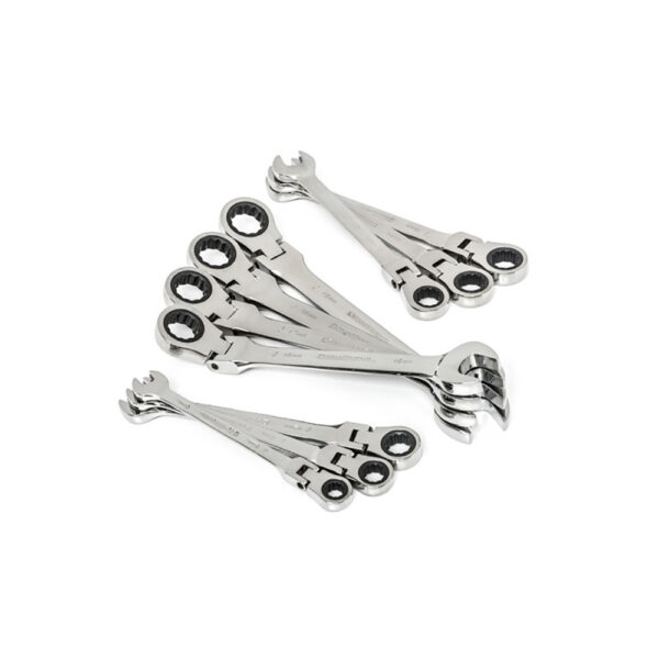 85892 GearWrench Wrench Ratchet Combination Reversible Metric 10PC Set Roll