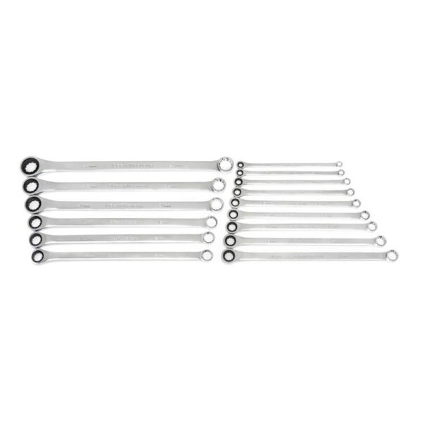 85985-07 GearWrench 15PC 72-Tooth 12 Point XL GearBox Double Box Ratcheting Metric Wrench Set
