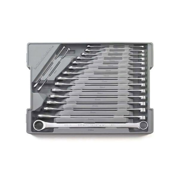 85989 GearWrench 17PC 72-Tooth 12 Point XL GearBox Double Box Ratcheting Metric Wrench Set