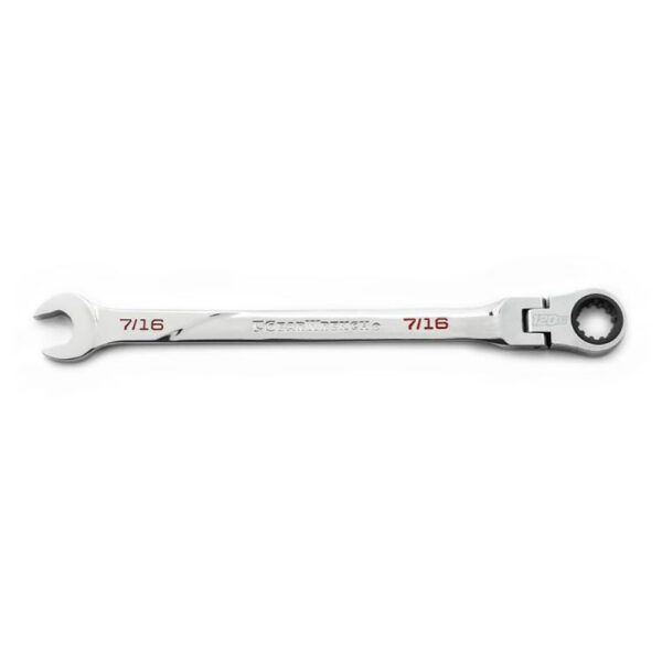 86237 GearWrench 7/16'' 120XP Universal Spline XL Flex Head Ratcheting Combination Wrench