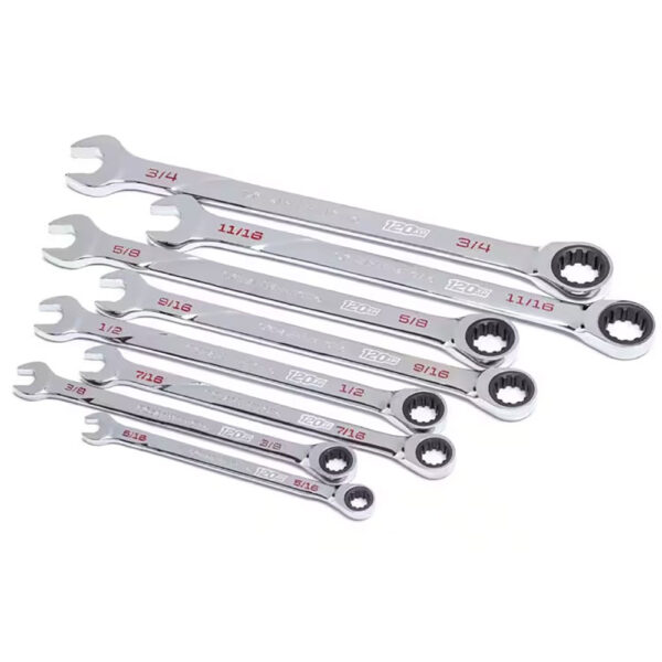 86455 GearWrench 8PC 120XP Universal Spline XL Ratcheting Combination SAE Wrench Set
