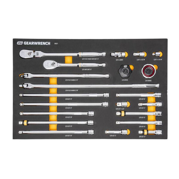 86521 GearWrench 21PC 3/8'' 90-Tooth Ratchet & Drive Tool Modular Set