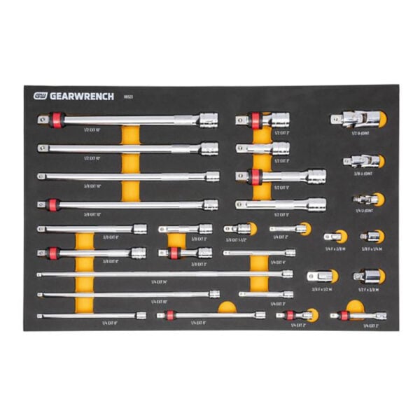 86523 GearWrench 29PC 1/4'', 3/8'', 1/2'' Master Chrome Drive Tool Accessories Modular Set