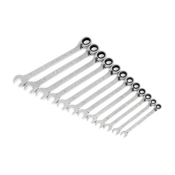 86627 GearWrench 12PC 90-Tooth 12 Point Metric Reversible Ratcheting Combination Wrench Set