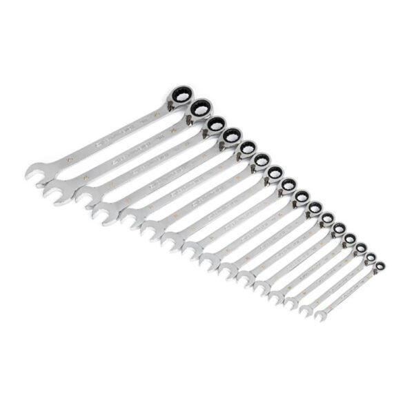 86629 GearWrench 16PC 90-Tooth 12 Point Metric Reversible Ratcheting Combination Wrench Set