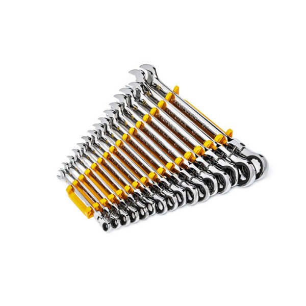 86728 GearWrench 16PC 90-Tooth 12 Point Flex Head Ratcheting Combination Metric Wrench Set