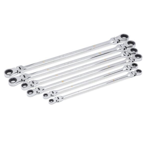 86830 GearWrench 6PC 90-Tooth 12 Point GearBox Double-Flex Ratcheting Metric Wrench Set