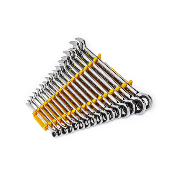 86928 GearWrench 16PC 90-Tooth 12 Point Metric Combination Ratcheting Wrench Set