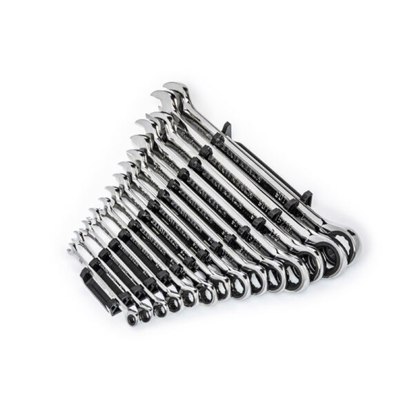 86959 GearWrench 14PC 90-Tooth 12 Point SAE Combination Ratcheting Wrench Set