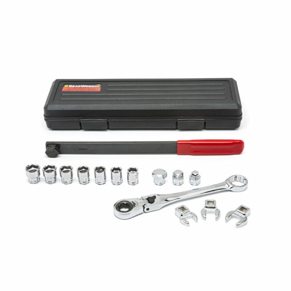 89000 GearWrench Serpentine Belt Tool Set with Locking Flex Head Ratcheting Wrench 15pc Set