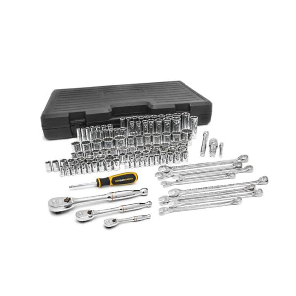89058 GearWrench 1/4'', 3/8'' & 1/2'' Drive 6 & 12 Point Standard & Deep SAE/Metric Mechanics 110PC Tool Set