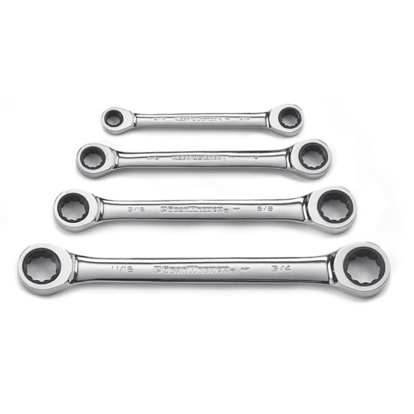 9240D GearWrench 4PC 72-Tooth 12 Point Double Box Ratcheting SAE Wrench Set