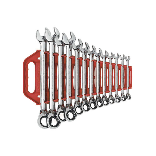 9509N GearWrench 13PC 72-Tooth 12 Point Reversible Ratcheting Combination SAE Wrench Set
