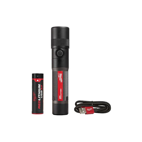 2161-21 Milwaukee USB Rechargeable 1100L Twist Focus Flashlight