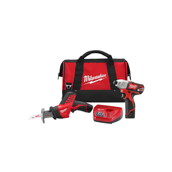 Milwaukee 2491-22 M12 Cordless LITHIUM-ION 2-Tool Combo Kit