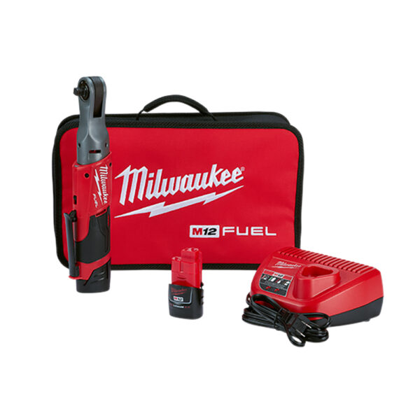 Milwaukee 2557-22 M12 FUEL 3/8'' Ratchet 2 Battery Kit
