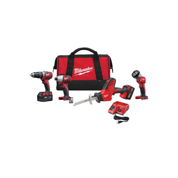 Milwaukee 2695-24 M18 Cordless LITHIUM-ION 4-Tool Combo Kit