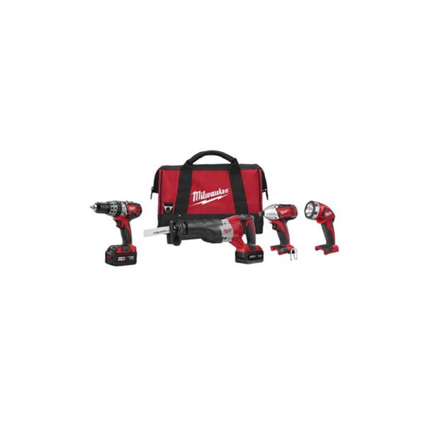 Milwaukee 2696-24 M18 Cordless LITHIUM-ION 4-Tool Combo Kit
