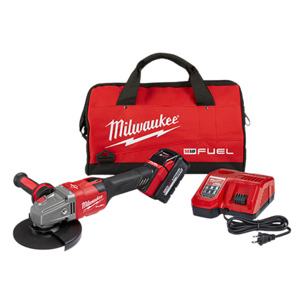 Milwaukee 2981-21 M18 FUEL 4-1/2'' - 6'' Braking Grinder Kit, Slide Switch, Lock-On