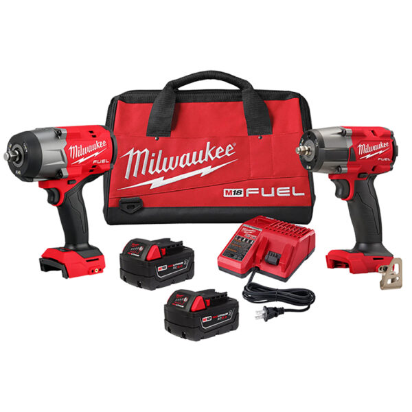 Milwaukee 3010-22 M18 FUEL 1/2'' HTIW & 3/8'' MTIW Automotive Combo Kit